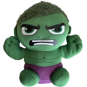 Marvel Incredible Hulk Plush Mesh Fabric Stuffed Hero Green Purple 7 Inch